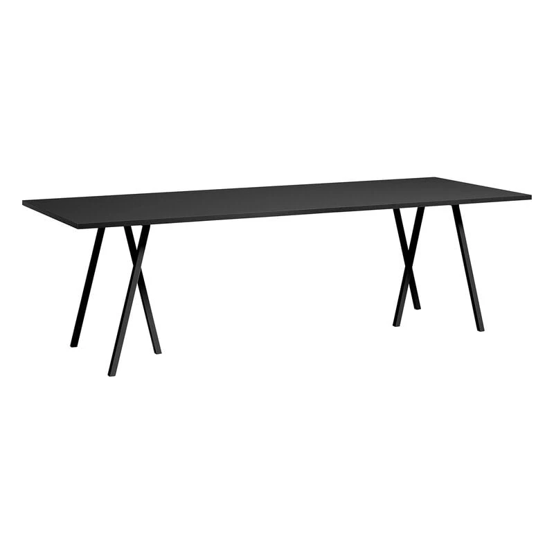 HAY Table Loop Stand 250 cm, Noir 1 HAY Table Loop Stand 250 cm, Noir