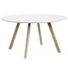 HAY Table Ronde CPH25, 140 cm, Chêne Savonné - stratifié Blanc