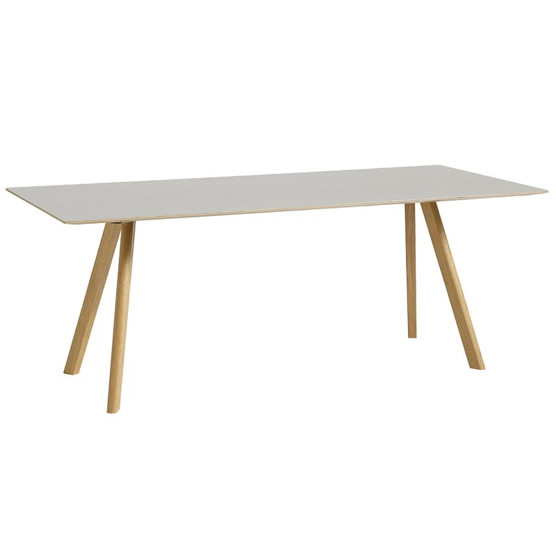 HAY Table CPH30, 200 X 90 cm, Chêne Laqué - Linoléum Blanc Cassé 1 HAY Table CPH30, 200 X 90 cm, Chêne Laqué - Linoléum Blanc Cassé