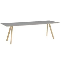 HAY Table CPH30, 250 X 90 cm, Chêne Laqué - Linoléum Gris