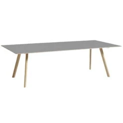 HAY Table CPH30, 250 X 120 cm, Chêne Laqué - Linoléum Gris