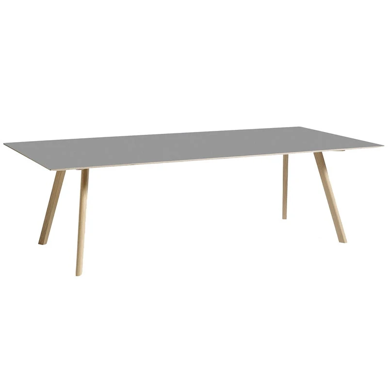 HAY Table CPH30, 250 X 120 cm, Chêne Laqué - Linoléum Gris 1 HAY Table CPH30, 250 X 120 cm, Chêne Laqué - Linoléum Gris