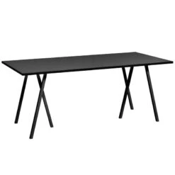 HAY Table Loop Stand 180 cm, Noir