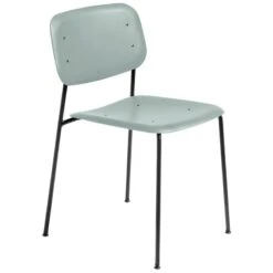 HAY Chaise Soft Edge 45, Noir - Vert Poussiéreux