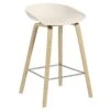 HAY Tabouret About A Stool AAS32, 64 cm, Chêne Savonné - Blanc Crème
