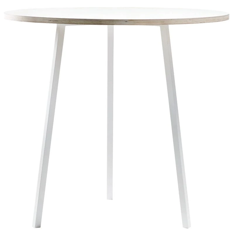 HAY Table Ronde Loop Stand 90 cm, Haute, Blanc 1 HAY Table Ronde Loop Stand 90 cm, Haute, Blanc