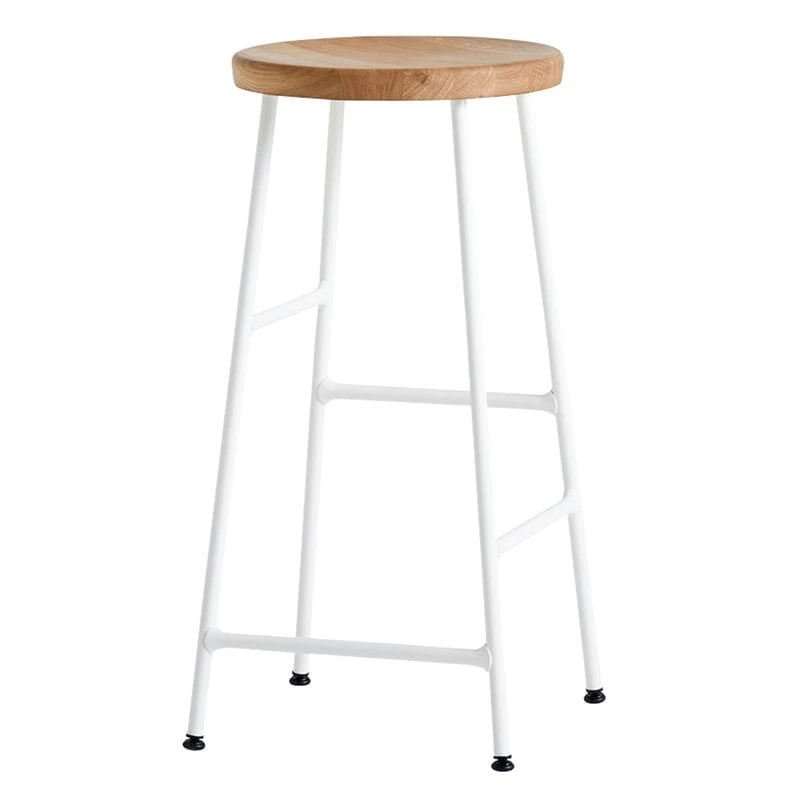 HAY Tabouret De Bar Cornet, Bas, Blanc Crème - Chêne Huilé 1 HAY Tabouret De Bar Cornet, Bas, Blanc Crème - Chêne Huilé