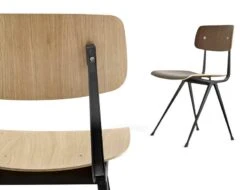 HAY Chaise Result, Noir - chêne Laqué -Hay Magasin 257343 Result Chair Frame black wb lacquer oak seat and base Detail