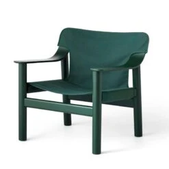 HAY Fauteuil Lounge Bernard, Hêtre Vert - toile Verte -Hay Magasin 257407 Bernard green canvas cover hunter wb lacquer beech base 3 EE