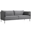 HAY Canapé Silhouette 3 Places, Coda 182/Silk Black - Acier Noir