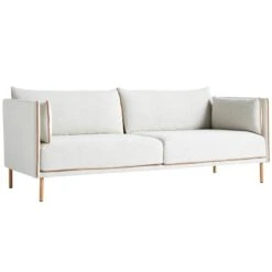 HAY Canapé Silhouette 3 Places, Coda 100/Silk Cognac - Chêne Huilé