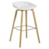 HAY Tabouret About A Stool AAS32, 74 cm, Chêne Laqué - Blanc