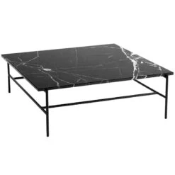HAY Table Basse Rebar, 100 x 104 cm, Noir - Marbre Noir