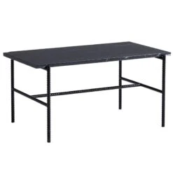HAY Table Basse Rebar, 80 x 49 cm, Noir - Marbre Noir