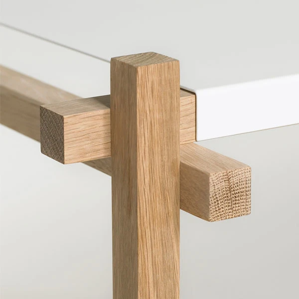 HAY Étagère Woody, Modèle Haut, Blanc 2 HAY Étagère Woody, Modèle Haut, Blanc – Image 2