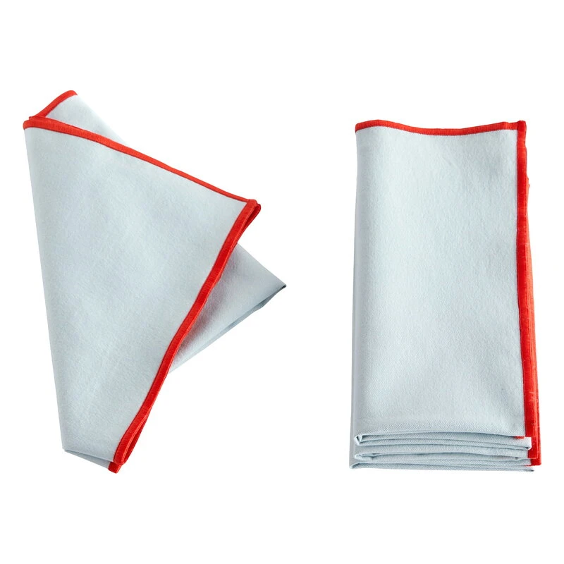 HAY Serviettes De Table Outline, Lot De 4, Bleu Clair 1 HAY Serviettes De Table Outline, Lot De 4, Bleu Clair