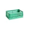 HAY Colour Crate, S, Plastique Recyclé, Menthe Foncé