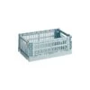 HAY Colour Crate, S, Plastique Recyclé, Dusty Blue