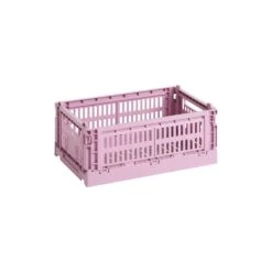 HAY Colour Crate, S, Plastique Recyclé, Dusty Rose