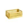 HAY Colour Crate, S, Plastique Recyclé, Dusty Yellow