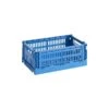 HAY Colour Crate, S, Plastique Recyclé, Bleu électrique