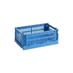 HAY Colour Crate, S, Plastique Recyclé, Bleu électrique