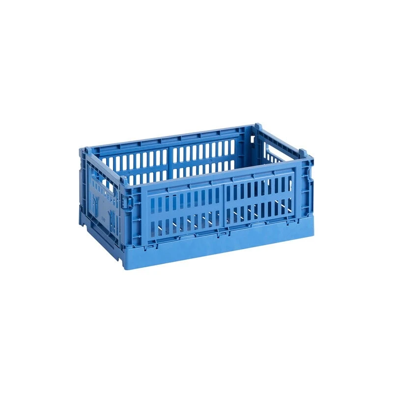 HAY Colour Crate, S, Plastique Recyclé, Bleu électrique 1 HAY Colour Crate, S, Plastique Recyclé, Bleu électrique
