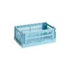 HAY Colour Crate, S, Plastique Recyclé, Bleu Clair