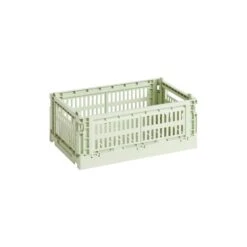 HAY Colour Crate, S, Plastique Recyclé, Menthe