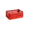 HAY Colour Crate, S, Plastique Recyclé, Rouge