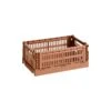 HAY Colour Crate, S, Plastique Recyclé, Terracotta