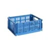 HAY Colour Crate, M, Plastique Recyclé, Bleu électrique