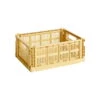 HAY Colour Crate, M, Plastique Recyclé, Jaune Doré