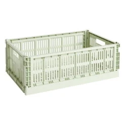 HAY Colour Crate, L, Plastique Recyclé, Menthe