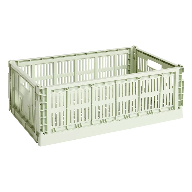 HAY Colour Crate, L, Plastique Recyclé, Menthe 1 HAY Colour Crate, L, Plastique Recyclé, Menthe