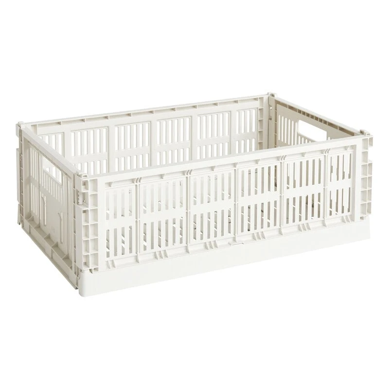 HAY Colour Crate, L, Plastique Recyclé, Blanc Cassé 1 HAY Colour Crate, L, Plastique Recyclé, Blanc Cassé