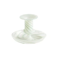 HAY Bougeoir Moyen Flare Stripe Milk, Vert