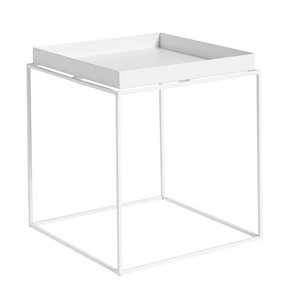 HAY Table Carrée Tray, Modèle Moyen, Blanc 1 HAY Table Carrée Tray, Modèle Moyen, Blanc