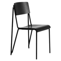 HAY Chaise Petit Standard, Noir - Noir