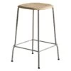 HAY Tabouret De Bar Soft Edge 80, 65 cm, Soft Grey - Chêne Laqué