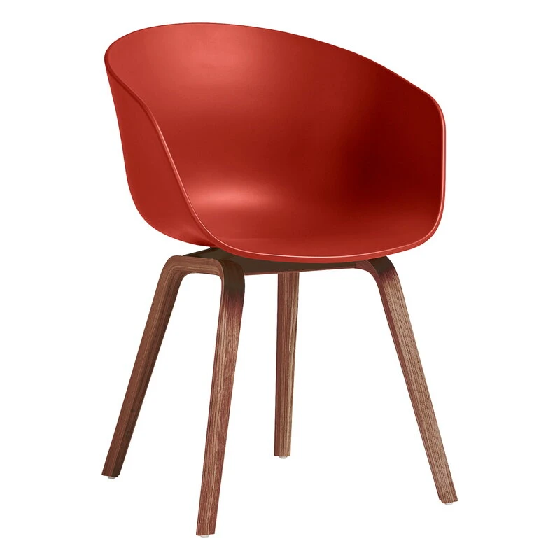 HAY Chaise About A Chair AAC22, Noyer Laqué - warm Red 1 HAY Chaise About A Chair AAC22, Noyer Laqué - warm Red