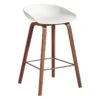HAY Tabouret About A Stool AAS32 Eco, 65 cm, Noyer Laqué - blanc