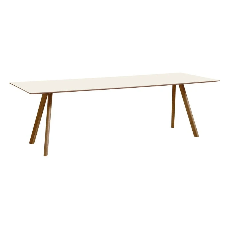 HAY Table CPH30, 250 x 90 cm, Noyer Laqué - linoléum Blanc Cassé 1 HAY Table CPH30, 250 x 90 cm, Noyer Laqué - linoléum Blanc Cassé
