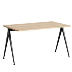HAY Table Pyramid 01, 140 X 65 Cm, Noir - chêne Laqué Mat