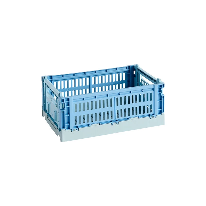 HAY Colour Crate Mix, S, Plastique Recyclé, Bleu Ciel 1 HAY Colour Crate Mix, S, Plastique Recyclé, Bleu Ciel