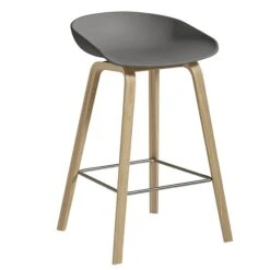 HAY About A Stool AAS32, 64 cm, Chêne Savonné - gris
