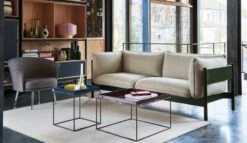 HAY Table Carrée Moyenne Tray, Bleu Foncé 10 HAY Table Carrée Moyenne Tray, Bleu Foncé -Hay Magasin Arbour 3 Seater Hallingdal 220 bottle green water based lacquer beech base Tray Table deep blue high gloss chocolate high gloss