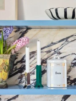 HAY Bougeoir Arcs, S, Mirror -Hay Magasin Arcs Candleholder S mirror L green