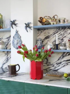 HAY Vase Arcs, Rouge 11 HAY Vase Arcs, Rouge -Hay Magasin Arcs Vase red Arcs Candleholder S dark blue