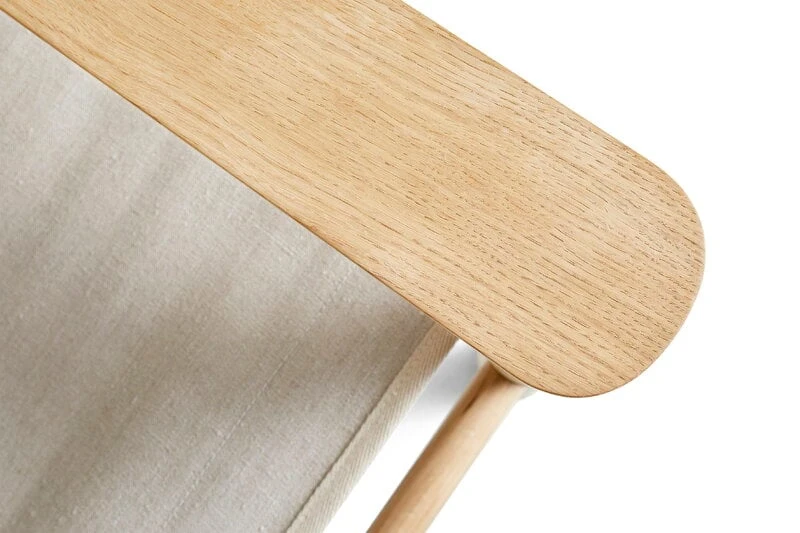 HAY Fauteuil Lounge Bernard, Chêne - Toile 2 HAY Fauteuil Lounge Bernard, Chêne - Toile – Image 2